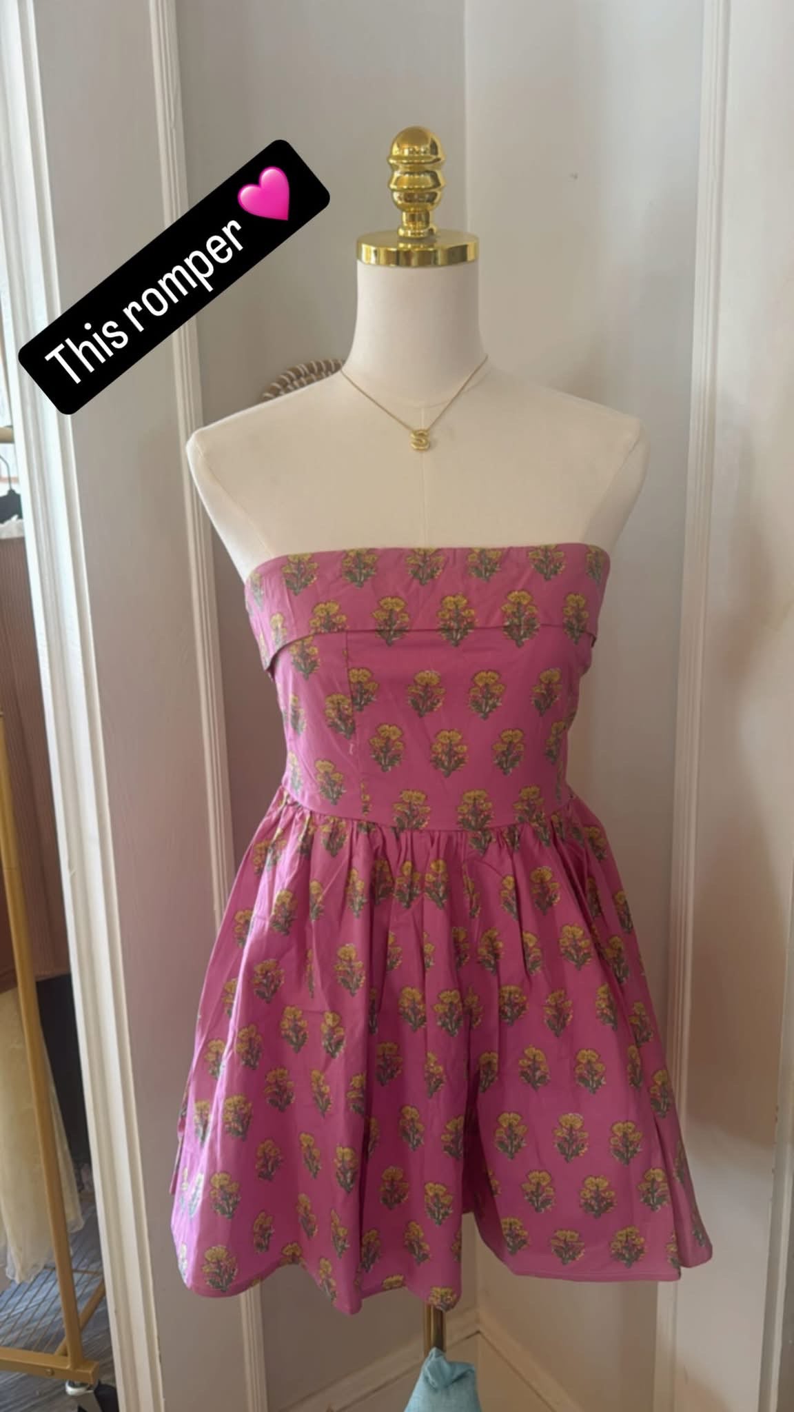 Pink Floral Romper