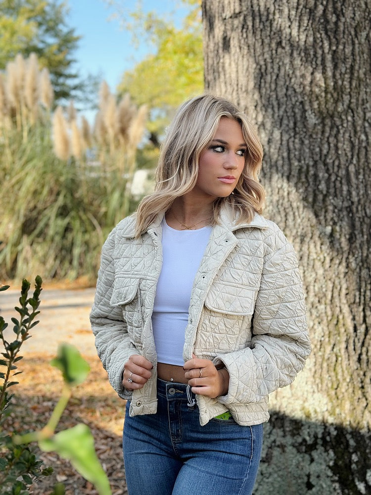 Quilted Cropped Jacket