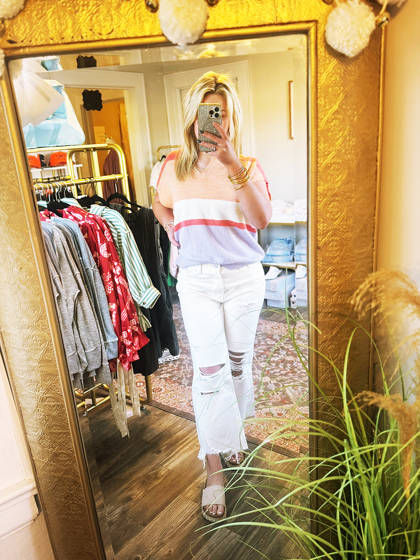 Multi-Color Sweater Top