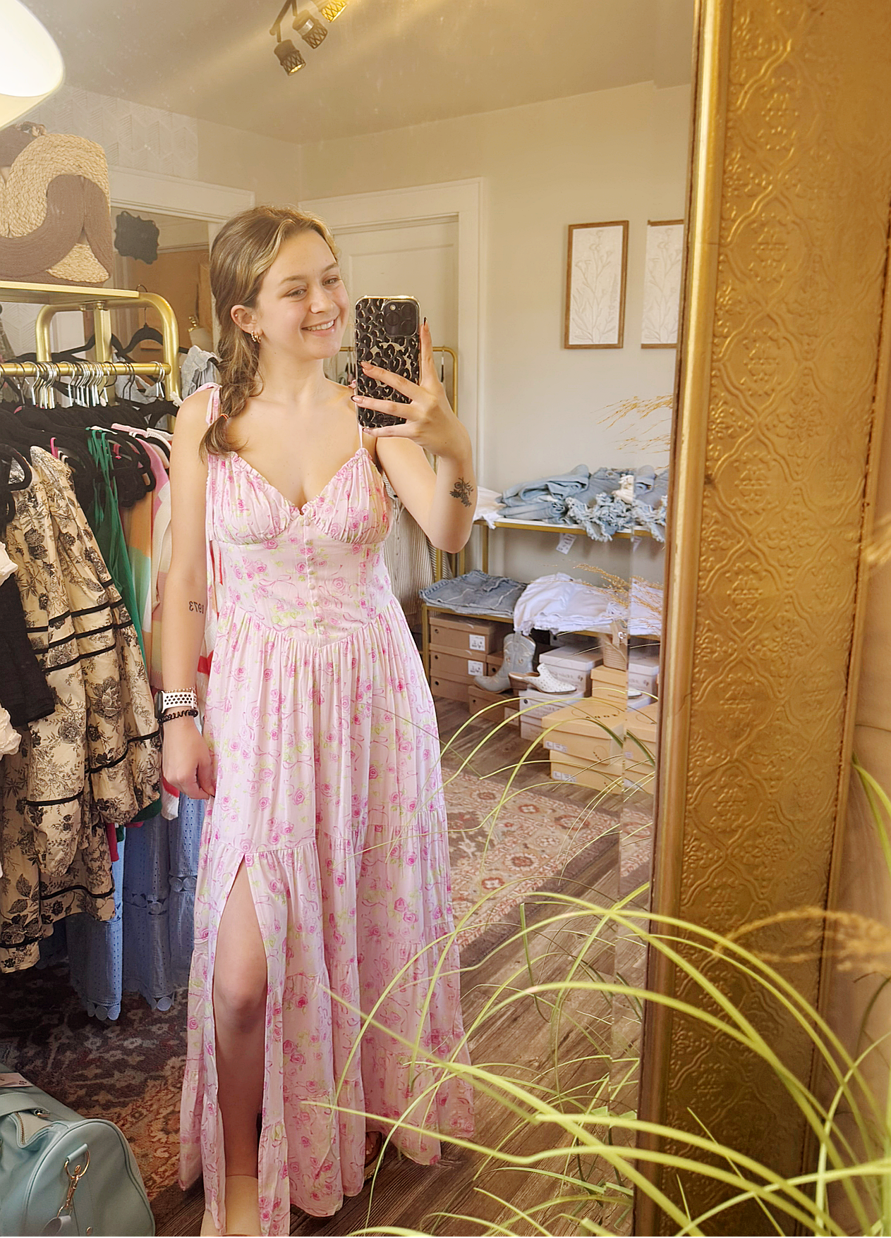 Pink Floral Dress
