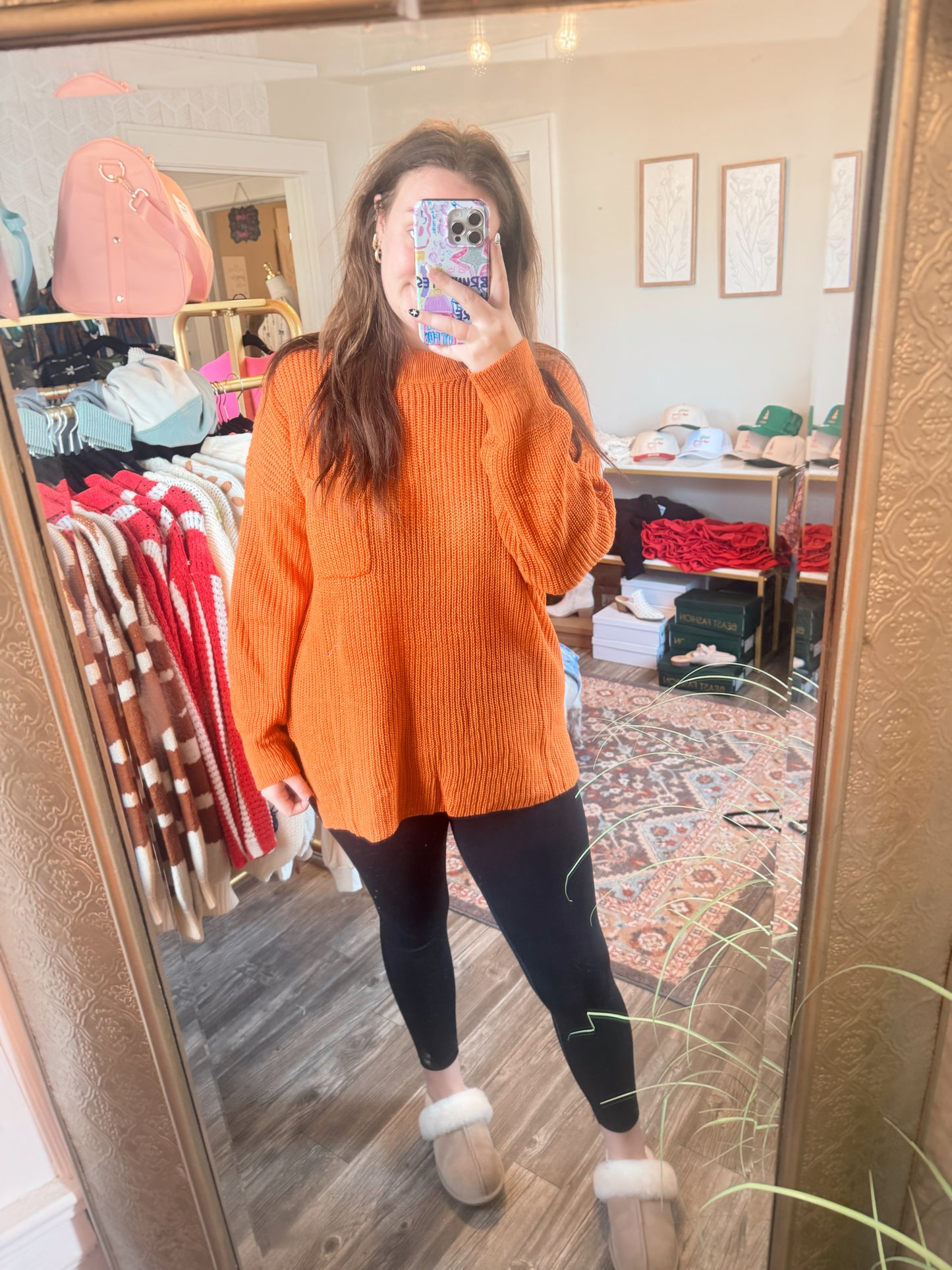 Pumpkin Colored Sweater
