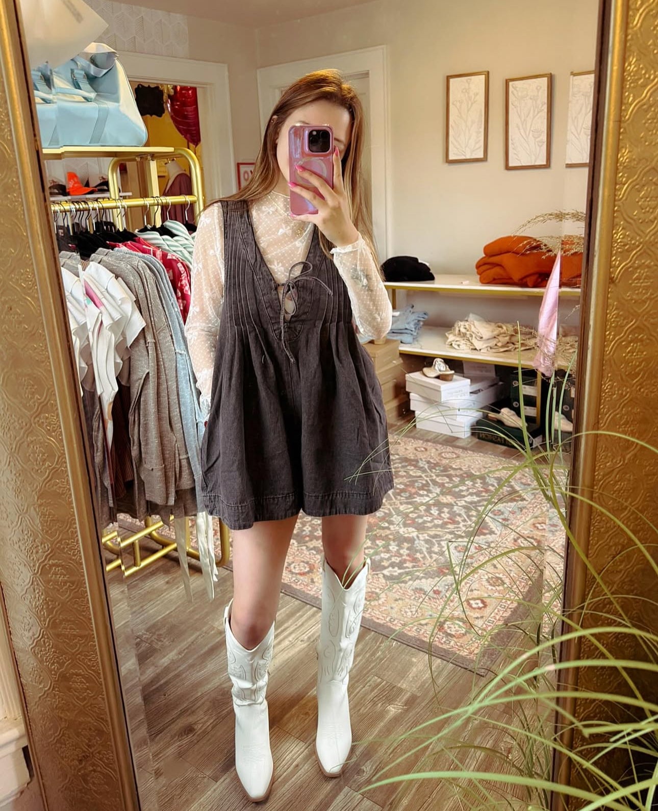 Black Denim Romper